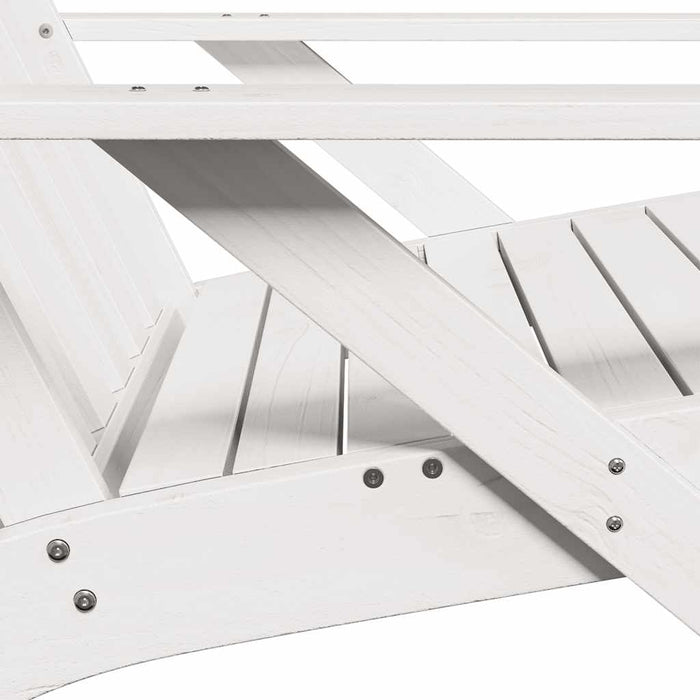 Scaun Adirondack de grădină alb 75x77x77 cm lemn masiv de pin - WALTI WALTI