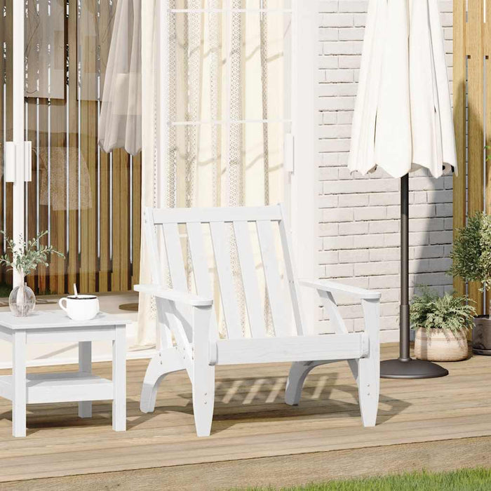 Scaun Adirondack de grădină alb 75x77x77 cm lemn masiv de pin - WALTI WALTI