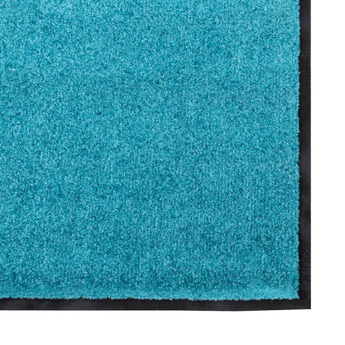 Covoraș de intrare Cyan și Negru 120 x 300 cm Poliamidă și PVC - WALTI WALTI