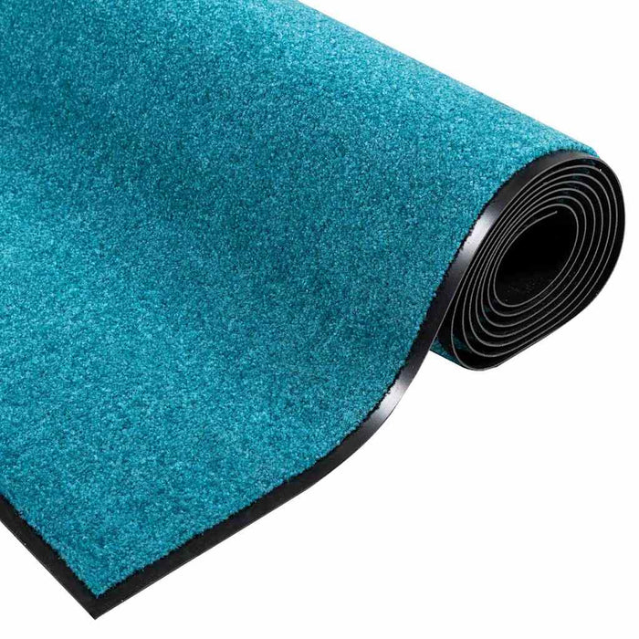 Covoraș de intrare Cyan și Negru 120 x 300 cm Poliamidă și PVC - WALTI WALTI