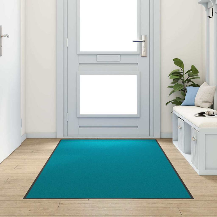 Covoraș de intrare Cyan și Negru 120 x 300 cm Poliamidă și PVC - WALTI WALTI