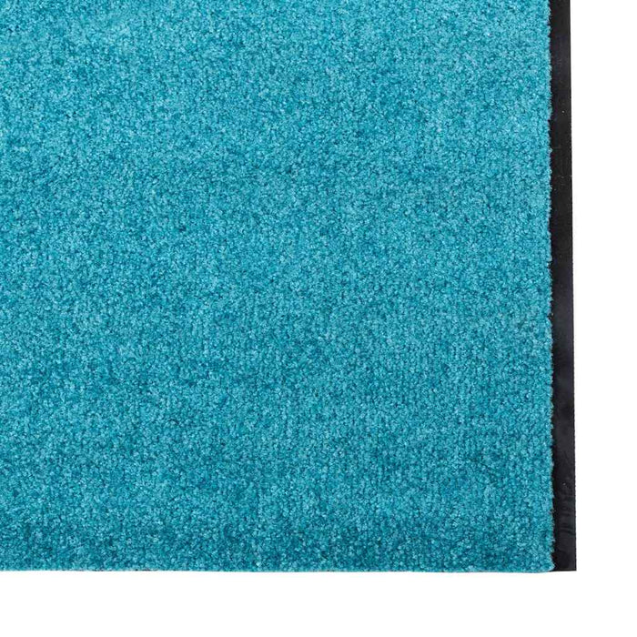 Covoraș de intrare Cyan și Negru 120 x 350 cm Poliamidă și PVC - WALTI WALTI