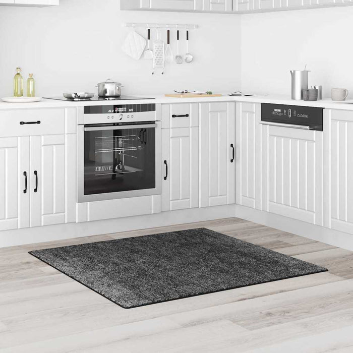 Covor Shaggy Antiderapant Gri închis 120 x 120 cm PP WALTI