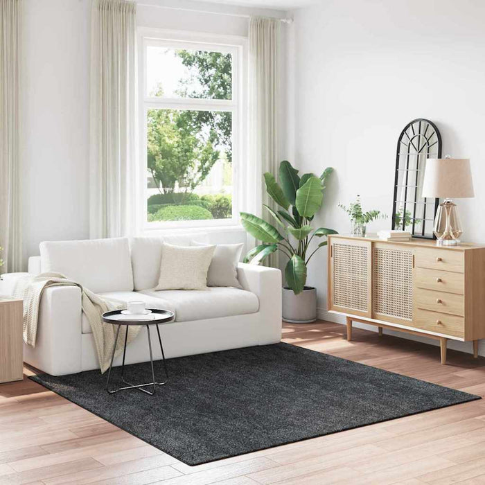 Covor Shaggy Antiderapant Gri închis 200 x 200 cm PP - WALTI WALTI
