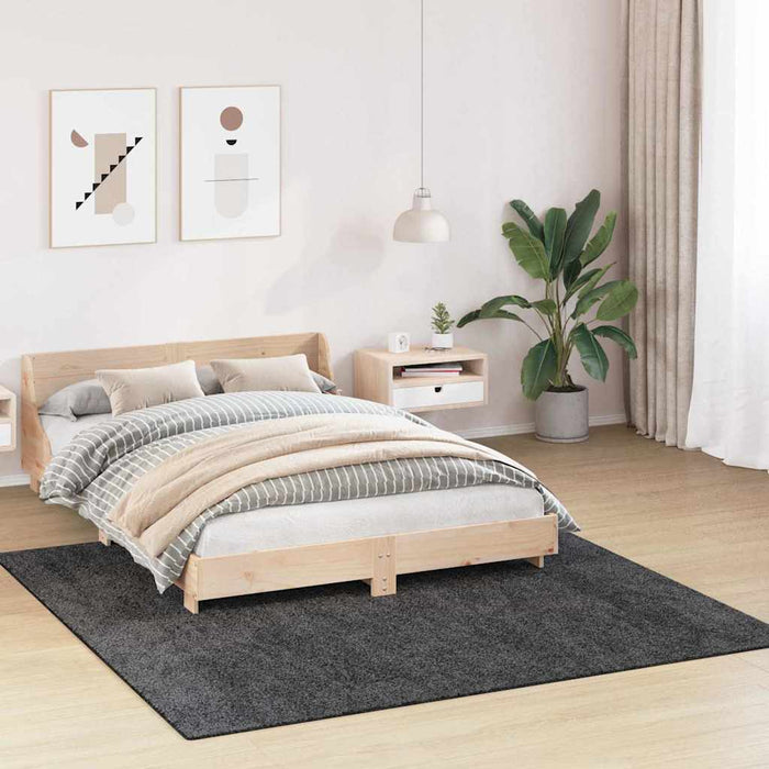Covor Shaggy Antiderapant Gri închis 200 x 200 cm PP - WALTI WALTI
