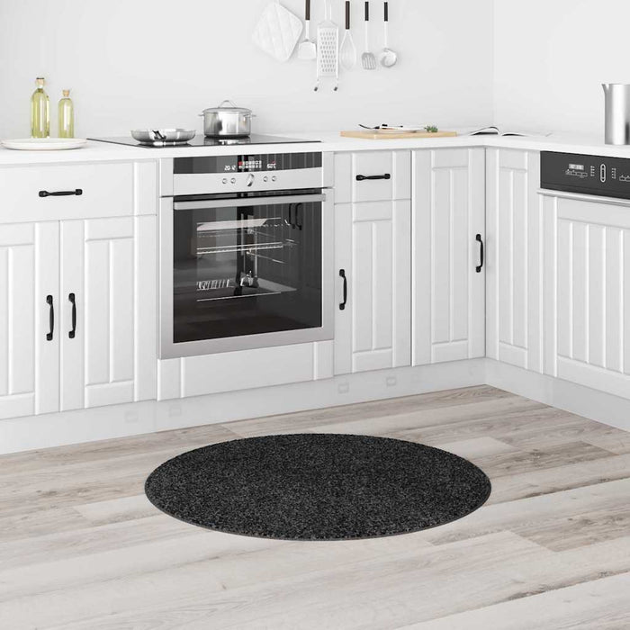 Covor Shaggy Antiderapant Gri închis 90 x 90 cm PP - WALTI WALTI