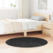 Covor Shaggy Antiderapant Gri închis 120 x 120 cm PP - WALTI WALTI