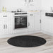 Covor Shaggy Antiderapant Gri închis 120 x 120 cm PP - WALTI WALTI