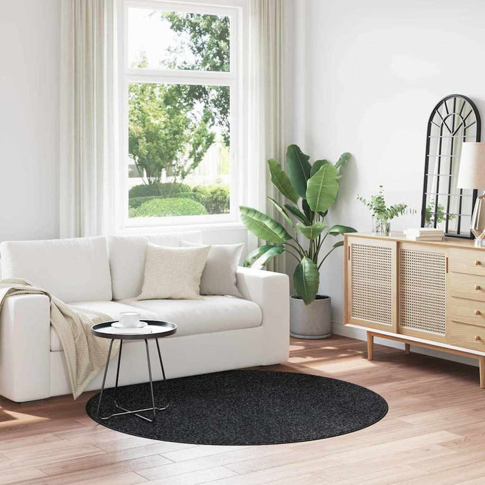 Covor Shaggy Antiderapant Gri închis 160 x 160 cm PP - WALTI WALTI