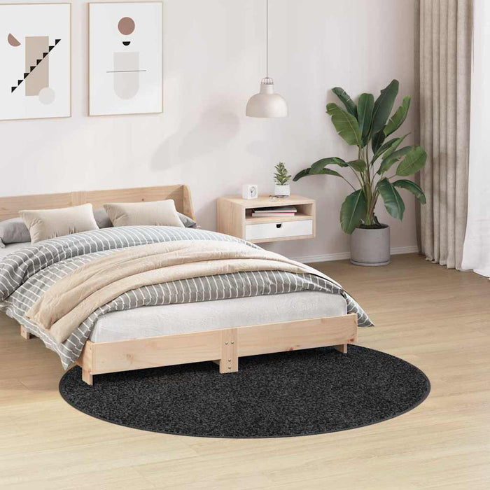 Covor Shaggy Antiderapant Gri închis 160 x 160 cm PP - WALTI WALTI