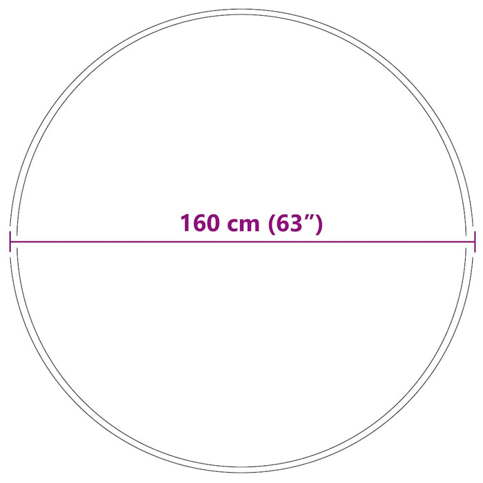 Covor Shaggy Antiderapant Gri închis 160 x 160 cm PP - WALTI WALTI