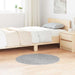 Covor Shaggy Antiderapant Gri 90 x 90 cm PP - WALTI WALTI