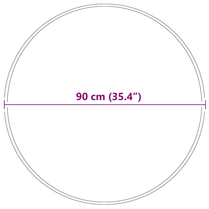 Covor Shaggy Antiderapant Gri 90 x 90 cm PP - WALTI WALTI
