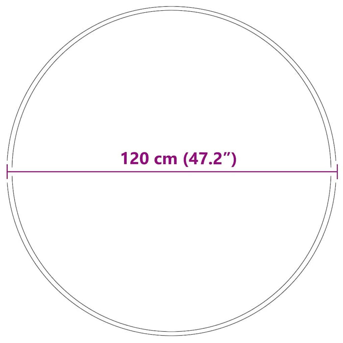 Covor Shaggy Antiderapant Gri 120 x 120 cm PP - WALTI WALTI