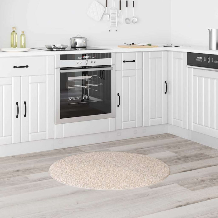 Covor Shaggy Antiderapant Crem 90 x 90 cm PP WALTI