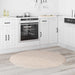Covor Shaggy Antiderapant Crem 120 x 120 cm PP - WALTI WALTI