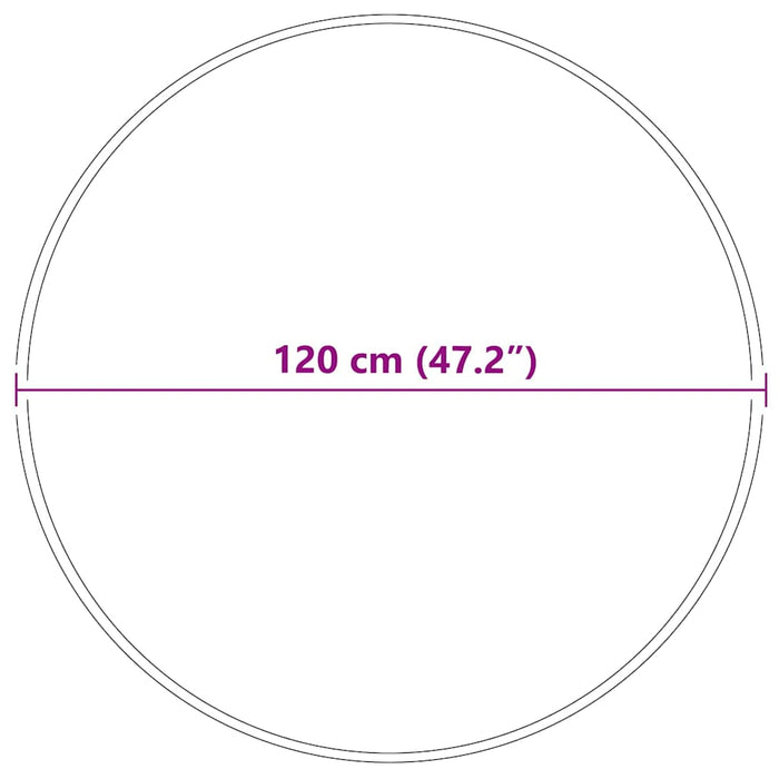 Covor Shaggy Antiderapant Crem 120 x 120 cm PP - WALTI WALTI