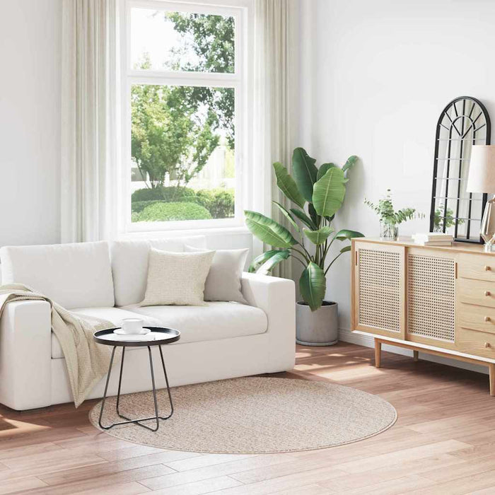 Covor Shaggy Antiderapant Crem 160 x 160 cm PP - WALTI WALTI