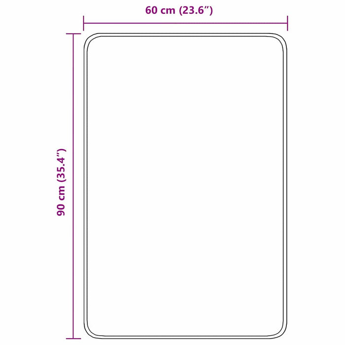 Covoare de baie anti-derapante Verde 60 x 90 cm PP WALTI