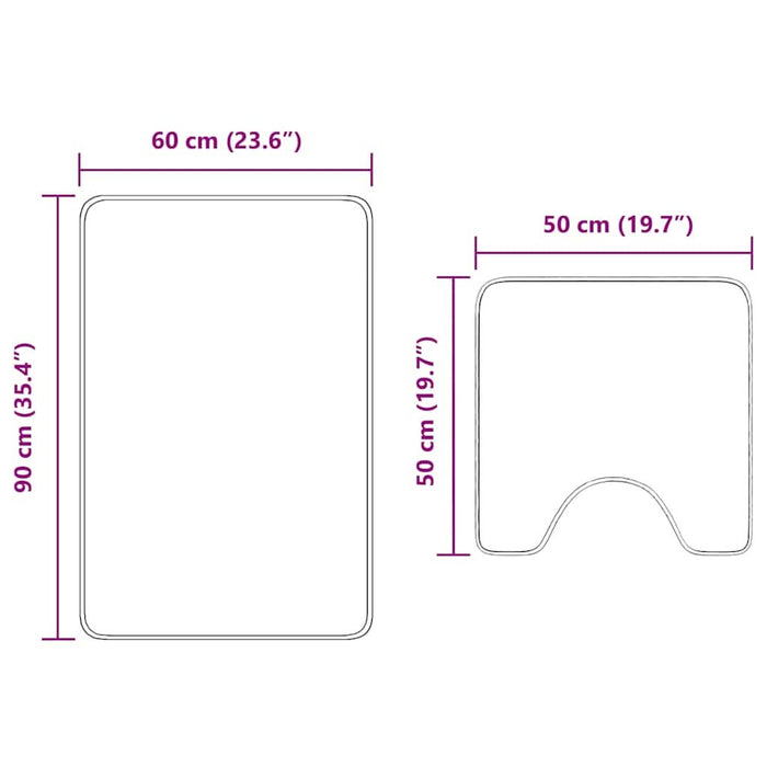 Set de mochete anti-derapante pentru baie 2 pcs Portocaliu PP - WALTI WALTI