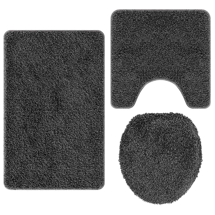Set de mochete anti-derapante pentru baie 3 pcs Gri închis PP - WALTI WALTI