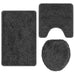 Set de mochete anti-derapante pentru baie 3 pcs Gri închis PP - WALTI WALTI