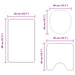 Set de mochete anti-derapante pentru baie 3 pcs Maro PP - WALTI WALTI