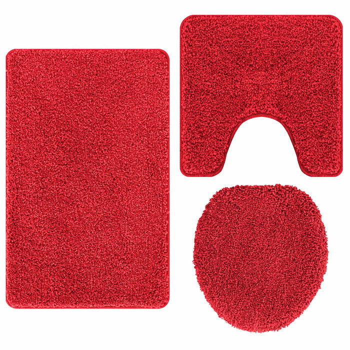 Set de mochete anti-derapante pentru baie 3 pcs Roșu PP WALTI