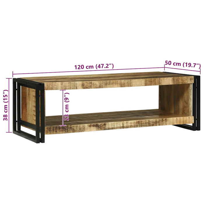 Masă de cafea 120 x 50 x 38 cm Lemn masiv de mango nefinisat - WALTI WALTI