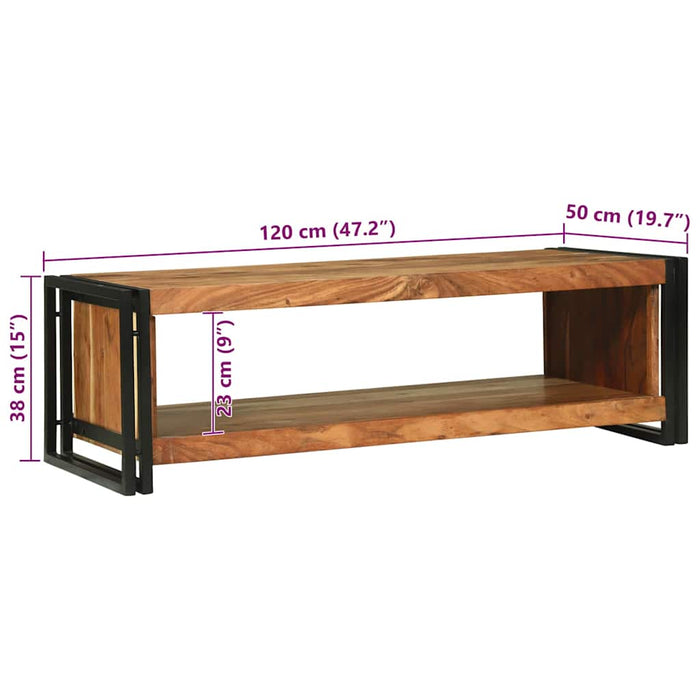 Masă de cafea Maro 120 x 50 x 38 cm lemn masiv de acacia - WALTI WALTI
