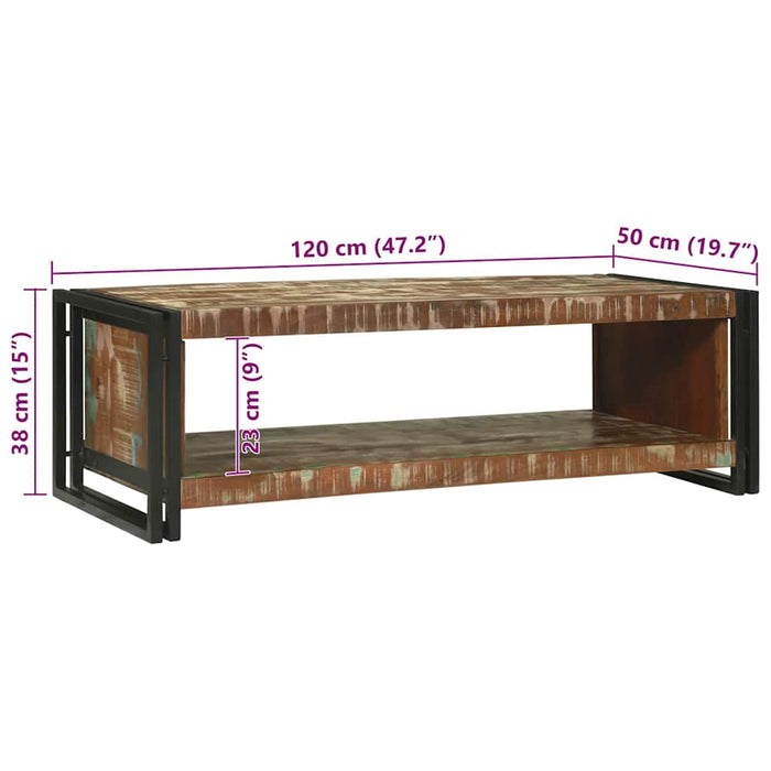 Masă de cafea Maro 120 x 50 x 38 cm Lemn masiv reciclat - WALTI WALTI