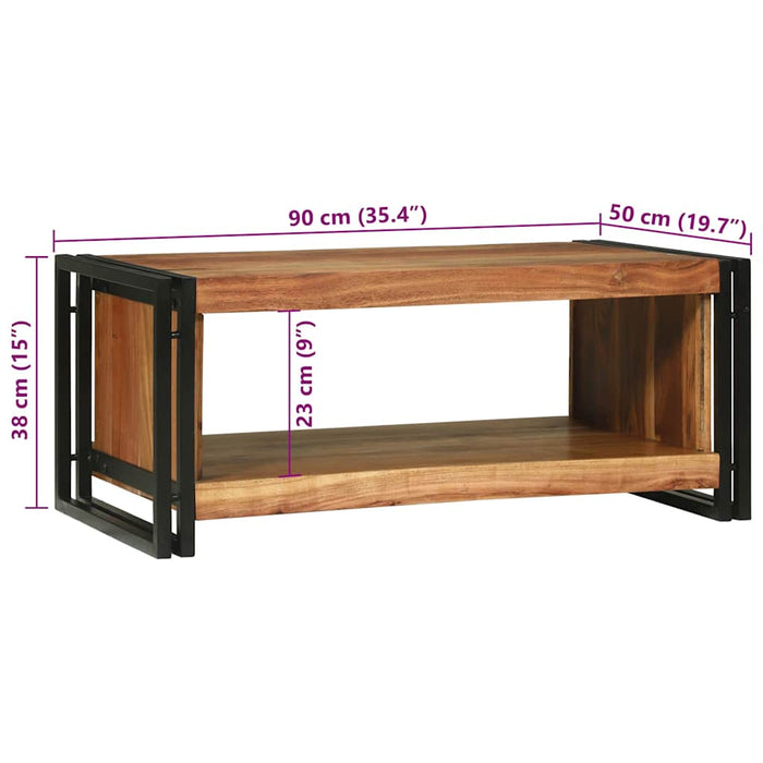 Masă de cafea Maro 90 x 50 x 38 cm lemn masiv de acacia - WALTI WALTI