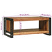 Masă de cafea Maro 90 x 50 x 38 cm lemn masiv de acacia - WALTI WALTI