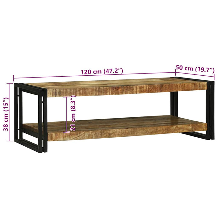 Masă de cafea Maro 120 x 50 x 38 cm Lemn de mango solid - WALTI WALTI
