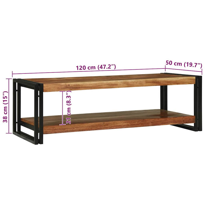 Masă de cafea Maro 120 x 50 x 38 cm Lemn Solid de Acacia - WALTI WALTI