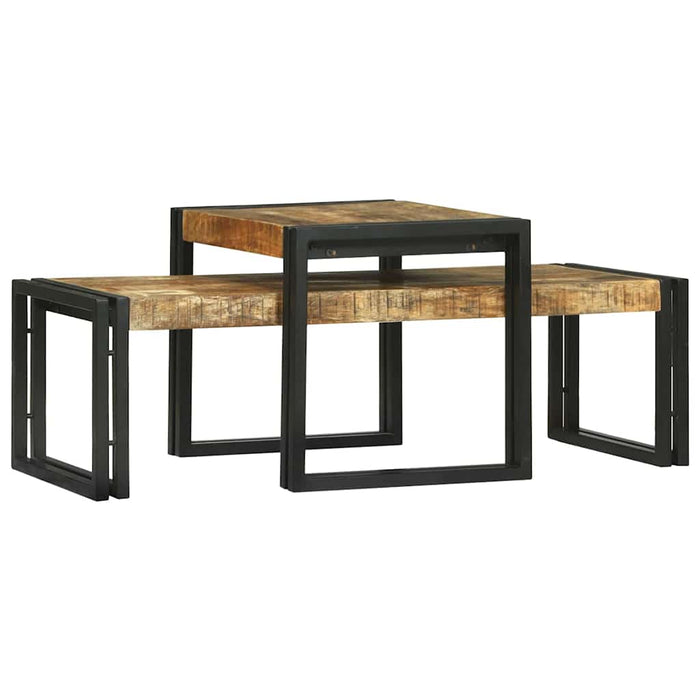 Masă de cafea 2 pcs Maro 48 x 40 x 40 cm Lemn masiv de mango - WALTI WALTI