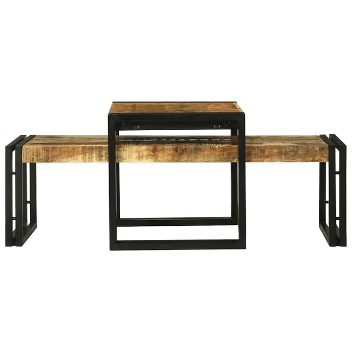 Masă de cafea 2 pcs Maro 48 x 40 x 40 cm Lemn masiv de mango - WALTI WALTI