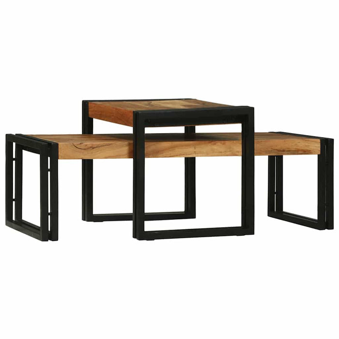 Masă de cafea 2 pcs Maro 48 x 40 x 40 cm lemn masiv de acacia - WALTI WALTI