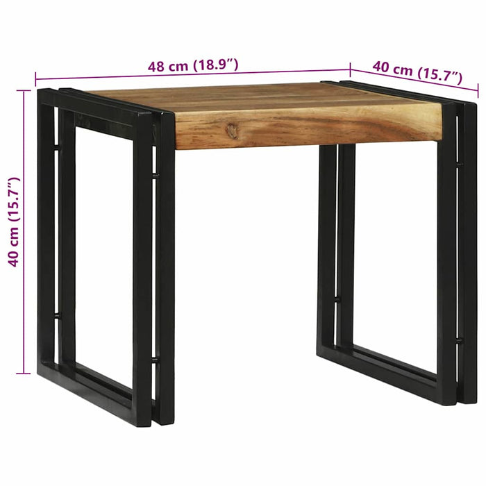 Masă de cafea 2 pcs Maro 48 x 40 x 40 cm lemn masiv de acacia - WALTI WALTI