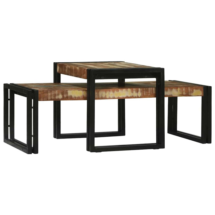 Masă de cafea 2 pcs Multicolour Lemn masiv reciclat - WALTI WALTI