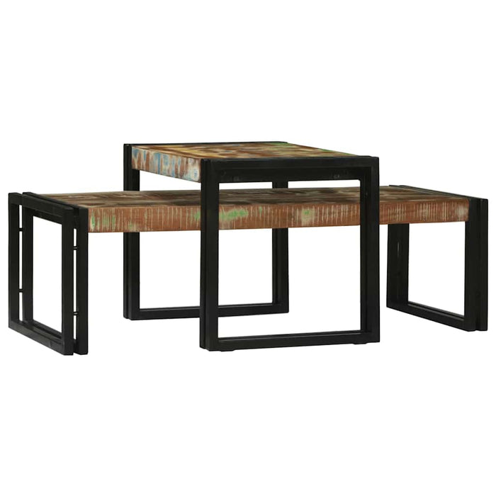 Masă de cafea 2 pcs Multicolour Lemn masiv reciclat - WALTI WALTI