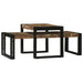 Masă de cafea 2 pcs Multicolour Lemn masiv reciclat - WALTI WALTI
