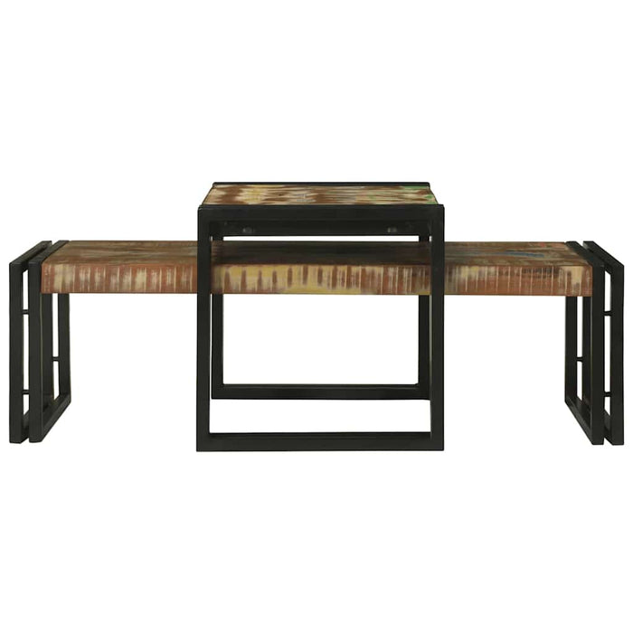 Masă de cafea 2 pcs Multicolour Lemn masiv reciclat - WALTI WALTI