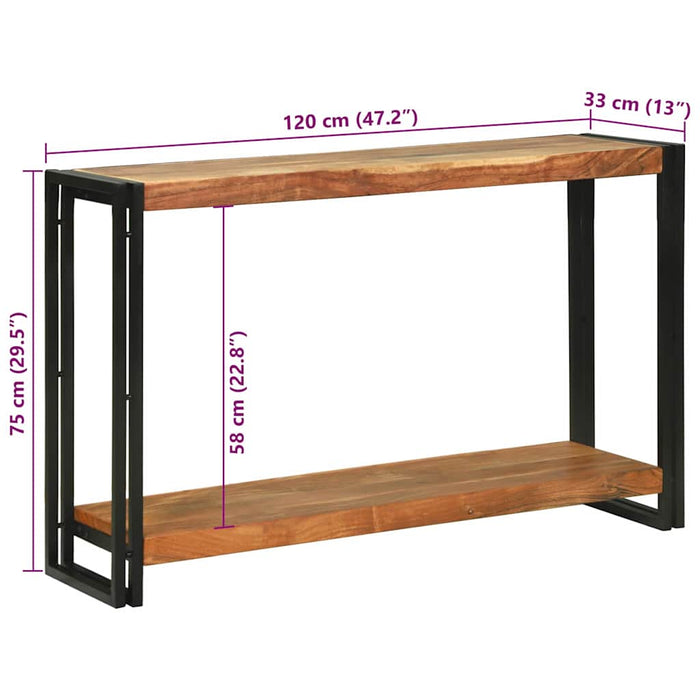 Masă de consolă Maro 120 x 33 x 75 cm Lemn Solid de Acacia - WALTI WALTI