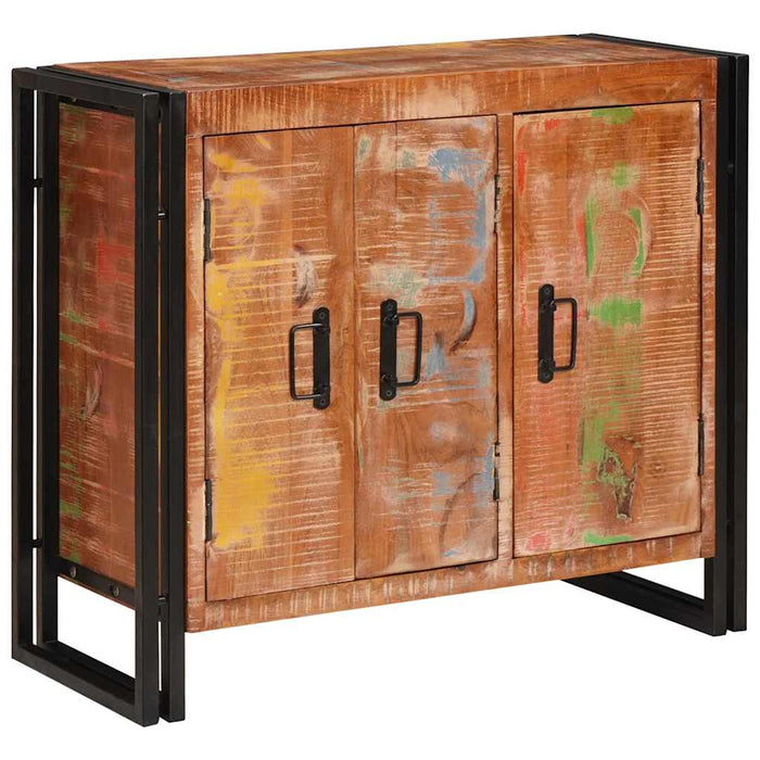 Mese cu uși Maro 80 x 33 x 70 cm Lemn masiv recuperat și metal - WALTI WALTI