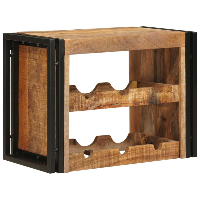 Raft pentru vin 60 x 45 x 33 cm Lemn de Mango Solid și Şlefuit - WALTI WALTI