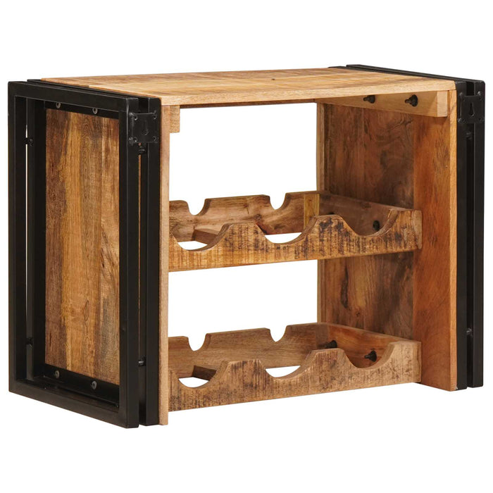 Raft pentru vin 60 x 45 x 33 cm Lemn de Mango Solid și Şlefuit - WALTI WALTI