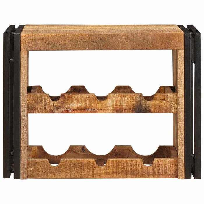 Raft pentru vin 60 x 45 x 33 cm Lemn de Mango Solid și Şlefuit - WALTI WALTI