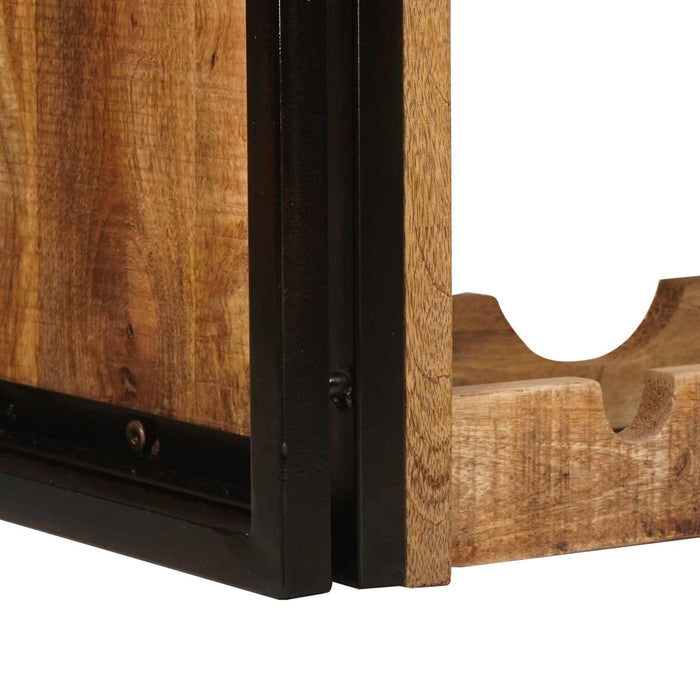 Raft pentru vin 80 x 45 x 33 cm Lemn de Mango Solid și Şlefuit - WALTI WALTI
