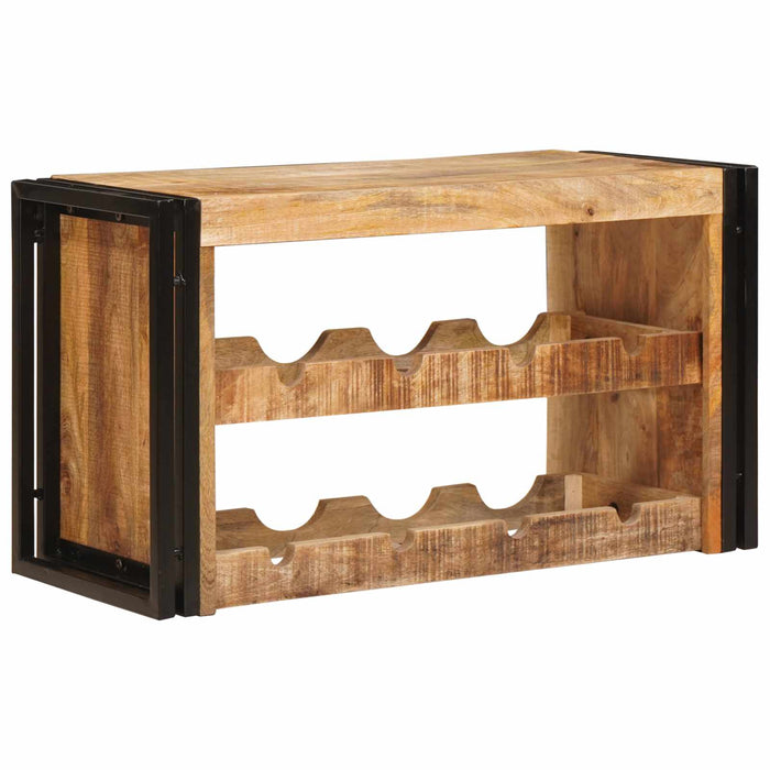 Raft pentru vin 80 x 45 x 33 cm Lemn de Mango Solid și Şlefuit - WALTI WALTI